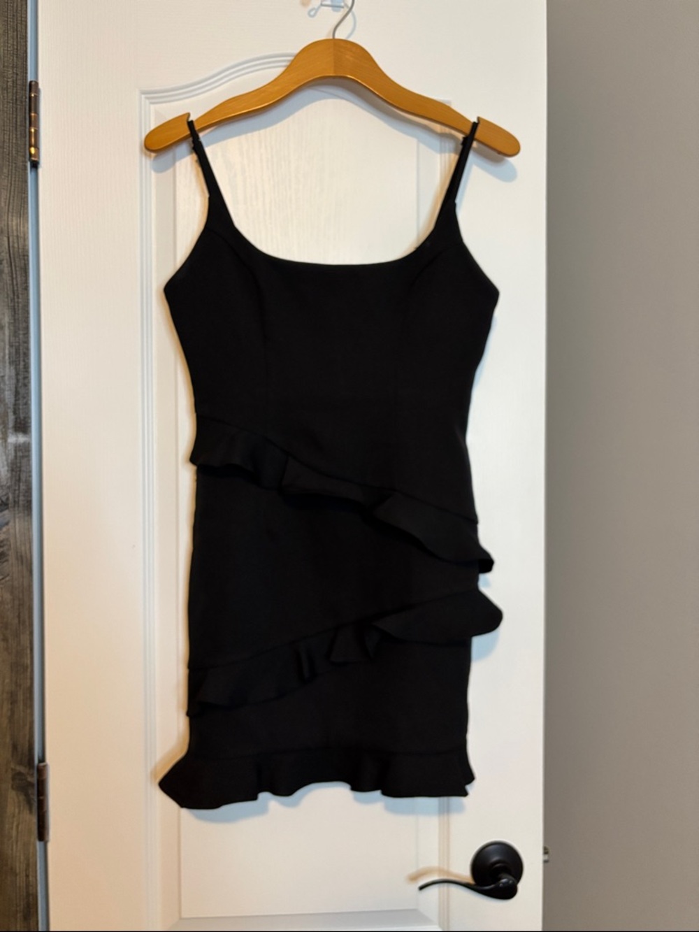 Hello Molly Black Spaghetti mini Dress size small